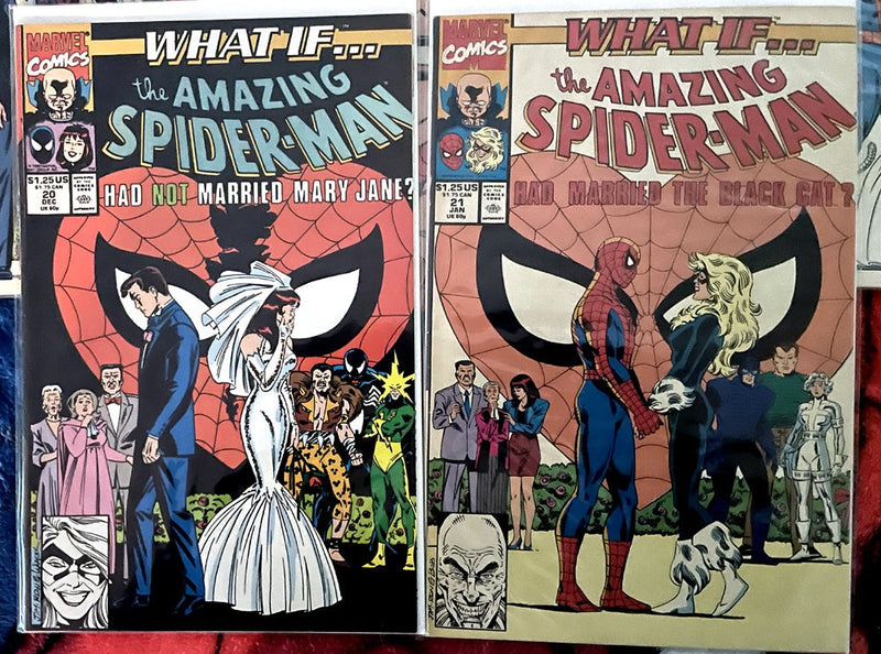 The Amazing Spider-Man  Annuals 21(both covers) + Marvel Saga 22 Wedding Issue VF