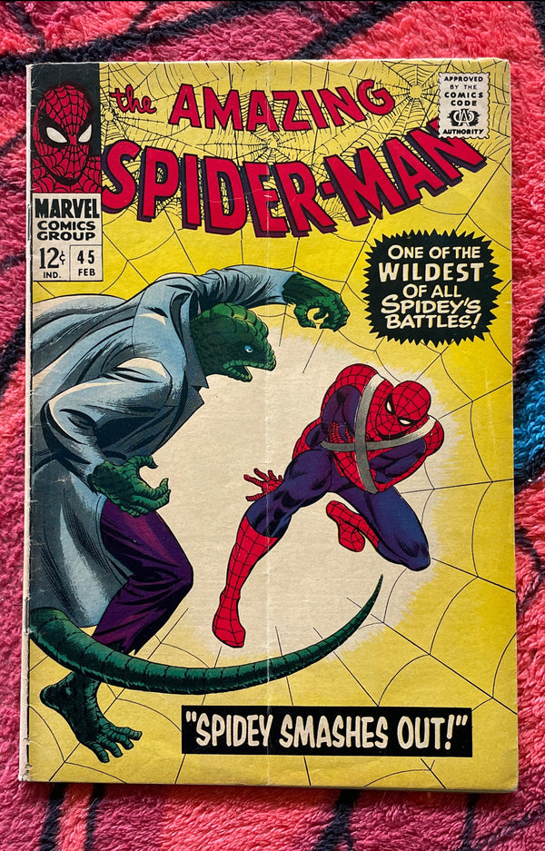 THE AMAZING SPIDER-MAN #45 (1967) - 3ème LÉZARD ! 4.5