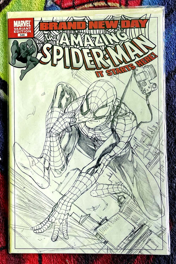 The Amazing Spider-Man #546 Sketch variant NM Brand New Day