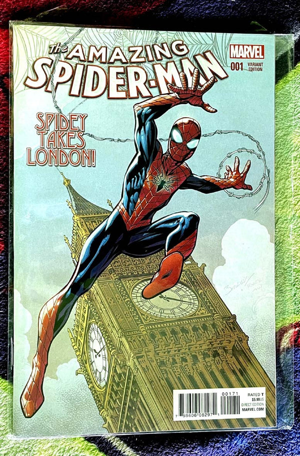 The Amazing Spider-Man #001 Variant NM Spidey takes London