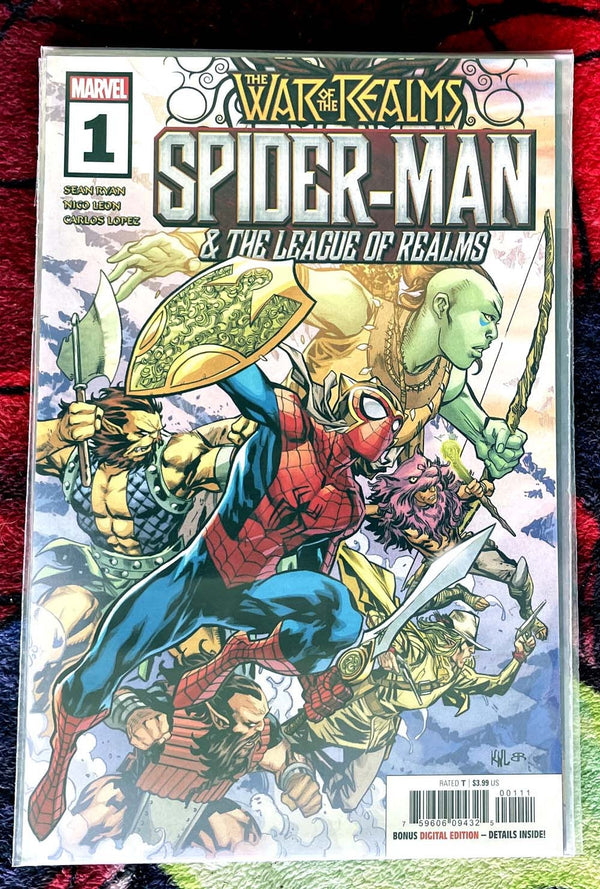 Spider-Man and The League of Realms #1-3 full run NM  NM