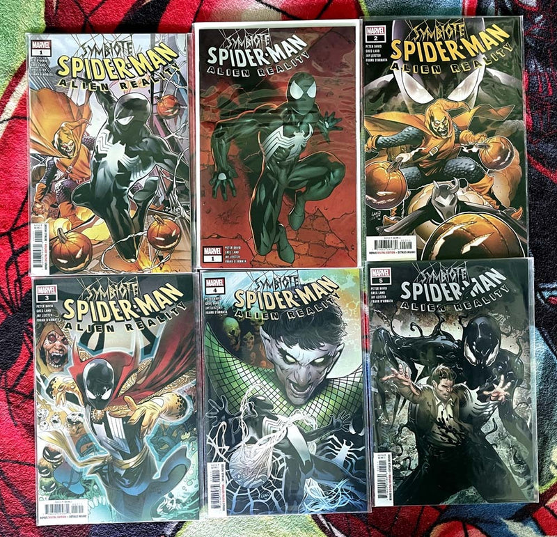 Alien Reality Symbiote Spider-Man#1-5, variant #1 NM complete run