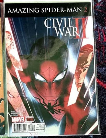 The Amazing Spider-Man  Civil War II-1-4,variant #4,#0 NM complete
