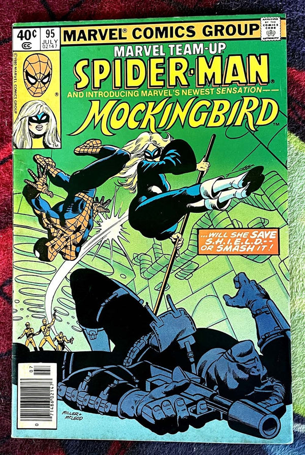 Marvel Team-Up #95-1er tirage/variante Whitman F-VF Mockingbird