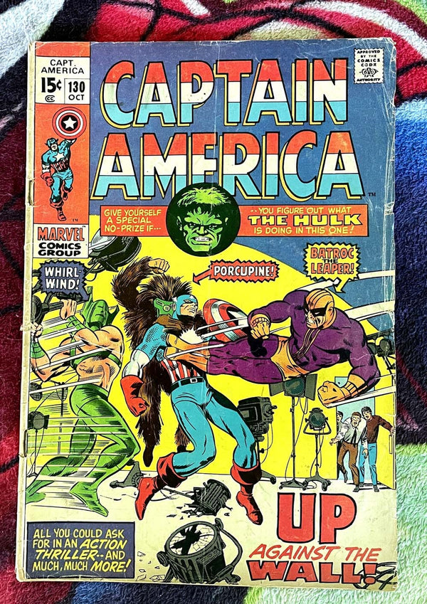 COPIE DU LECTEUR Captain America #130 Batroc/Hulk !