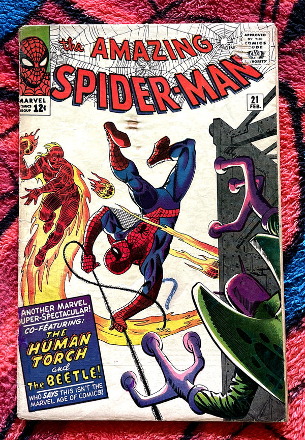 The Amazing Spiderman #21 Human Torch/ Beetle appearance 2.5 Marvel Silver Age