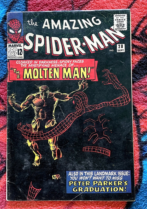 The Amazing  Spider-Man #28- 3.5-1st Molten Man-Marvel Silver Age