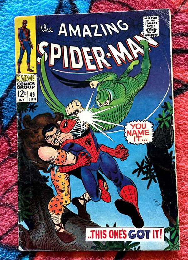 THE AMAZING SPIDER-MAN #49- GD 4.5-New Vulture/Kraven-Marvel Silver Age