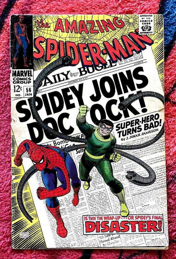 L'Amazing Spider-Man #56- 2.0-Marvel Silver Age-Doc Ock,1er. Capitaine Stacey
