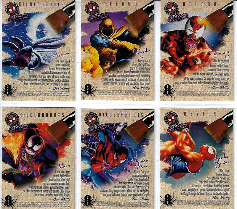 1996 Skybox Spiderman Premium Canvas  Cards