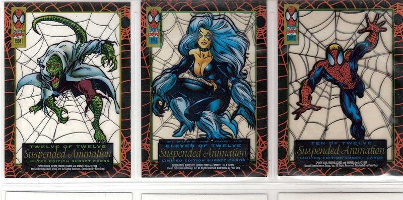 1994 Fleer Spider-Man Suspended Animation Complete Card Set 1-12