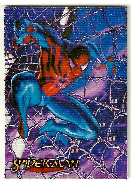 1996 Skybox Spiderman Premium Canvas  Cards #1- 6 complete-NM