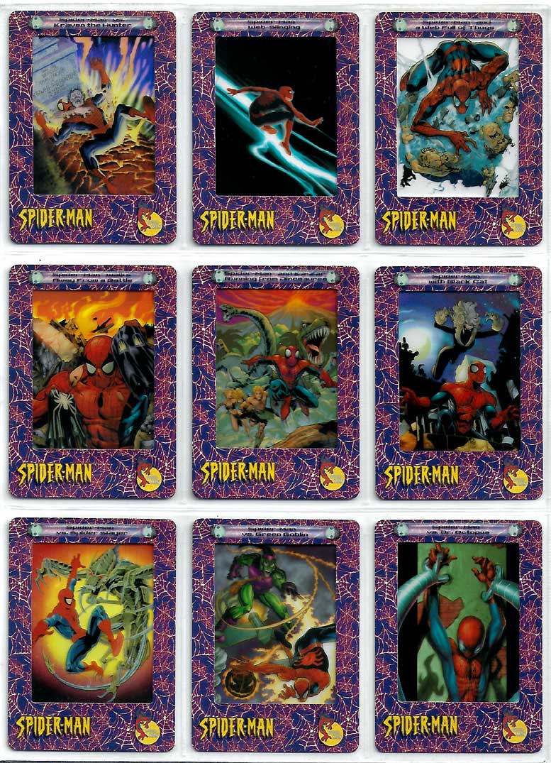 Spider-Man Filmcardz (Artbox)-72 complete set,9 chase,2 promo NM