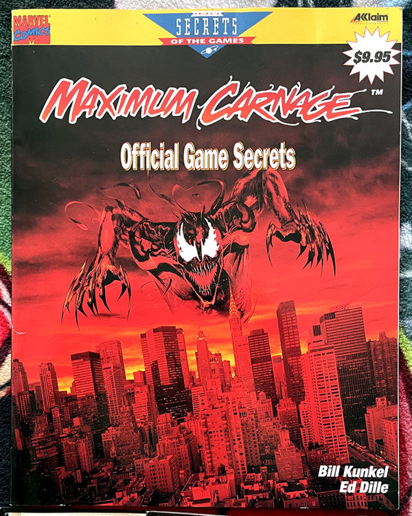 Maximum Carnage Official Game Secrets/Instruction Book/Ultra Print VF