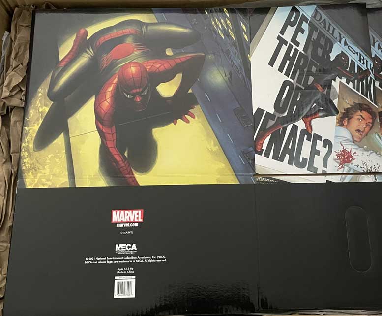 2 boîtes de rangement pour bandes dessinées Spider-Man-Menace neuves