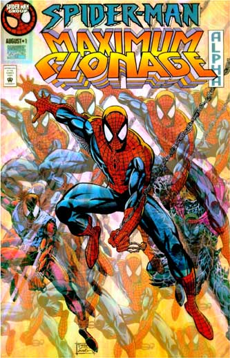 Spider-Man Maximum Clonage Alpha & Omega Embossed Acetate Cover-VF-NM
