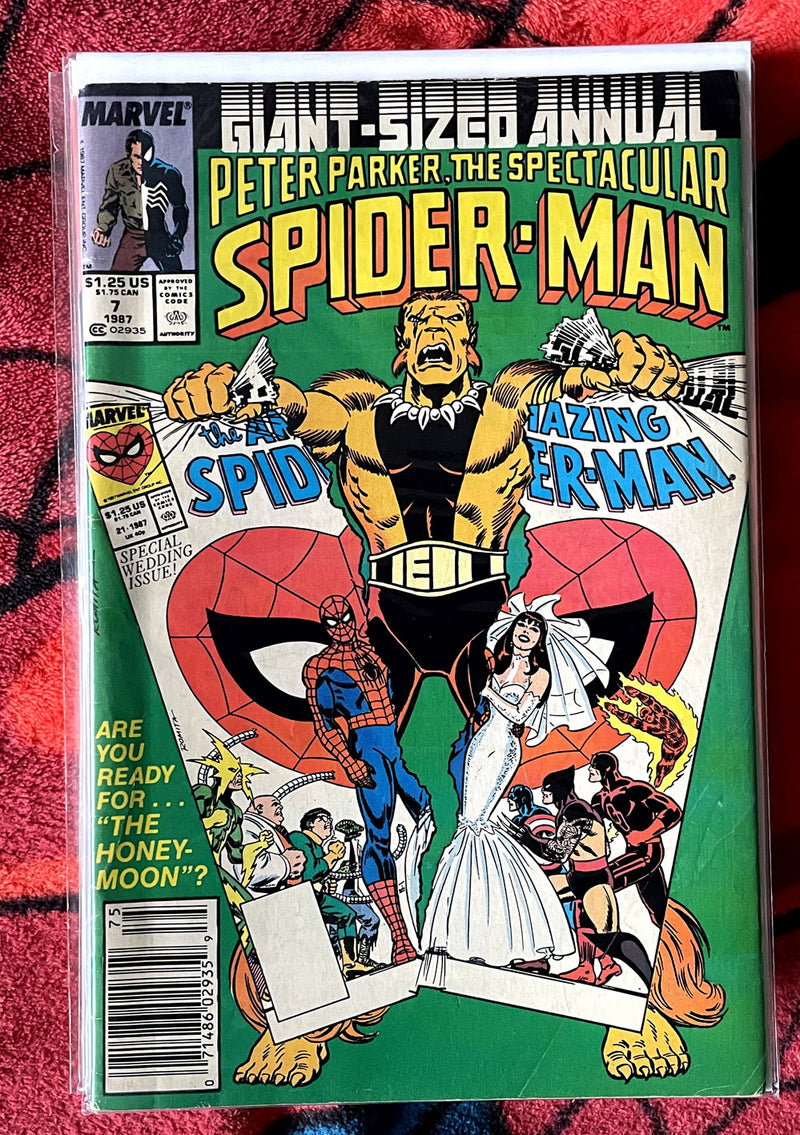 The Amazing Spider-Man  Annuals 21(both covers) + Marvel Saga 22 Wedding Issue VF