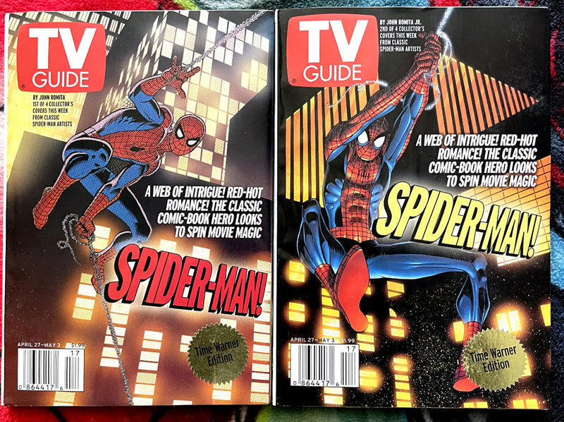 TV GUIDE (2) John Romita Spider-Man covers VF